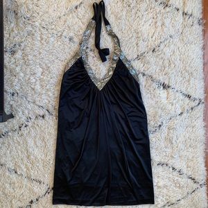 BCBG Halter Little Black Mini Dress